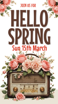 White Spring Celebration Instagram Story template