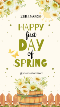 White Spring Celebration Instagram Story template