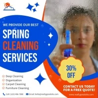 White spring cleaning advert social media Square (1:1) template