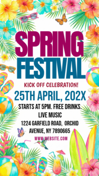 White Spring Festival Instagram Story template