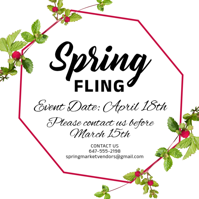 Plantilla de White Spring Fling Flyer Instagram Post | PosterMyWall