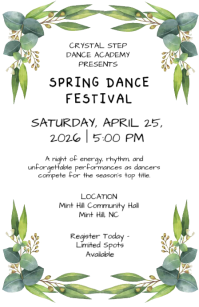 White Spring Fling Flyer  Tabloid 小报 template