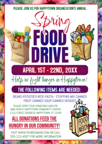 White Spring Food Drive A4 template
