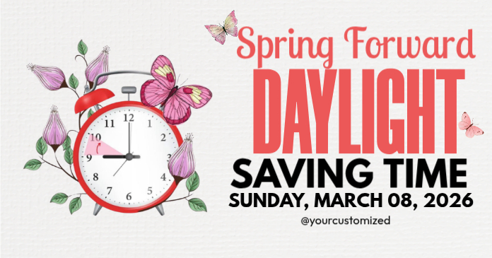 Spring Forward Facebook Posts Copy of White Spring Forward Facebook Shared Image | PosterMyWall
