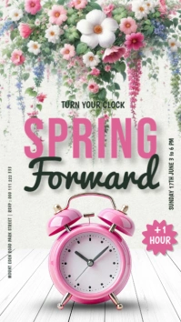 White Spring Forward Instagram Story template