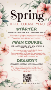 White Spring Menu Instagram Story template