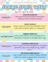 White Spring Spirit Week Flyer Рекламная листовка (US Letter) template
