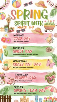 White Spring Spirit Week Instagram Story template