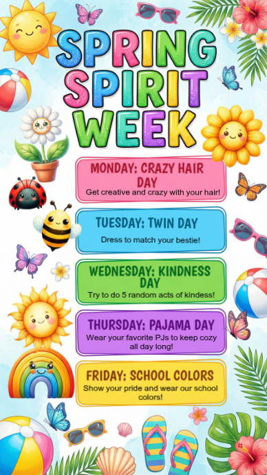 White Spring Spirit Week Instagram Story Template | PosterMyWall