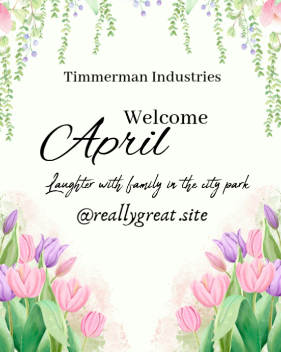 White Spring Welcome Instagram Portrait Template | PosterMyWall