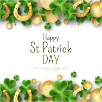 White St. Patrick's Day Template Square (1:1)