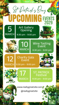 White St. Patrick's Day upcoming Events Instagram Story template