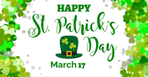 White  St. Patrick`s Day Video Facebook Shared Image template