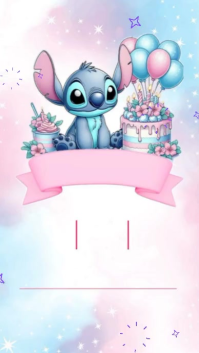 Hvid Birthday Invitation Digitalt display Template