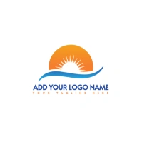 White  Sun Logo/symbol/star/icon/beach/wave/brand/business/web/vector Logo template