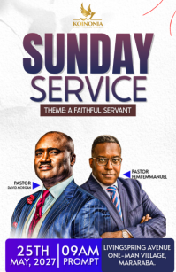 Weiß Sunday Service Halv side bred Template