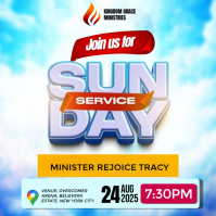 Blanc Sunday Service Instagram Post Template