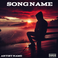 White  Sunset Mixtape Album Cover  Album Cover template