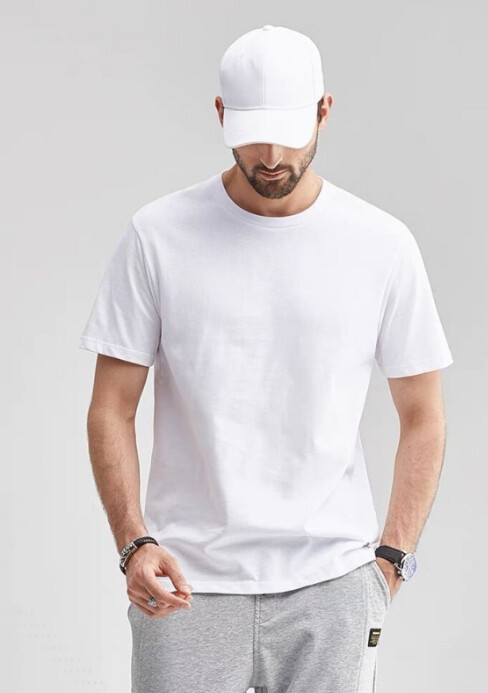 White T-shirt and cap mockup design A5 template