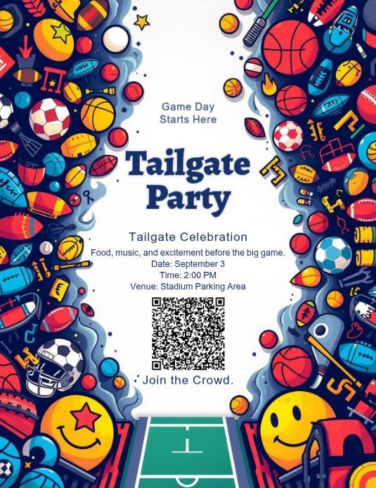 White Tailgate Party Flyers Template | PosterMyWall