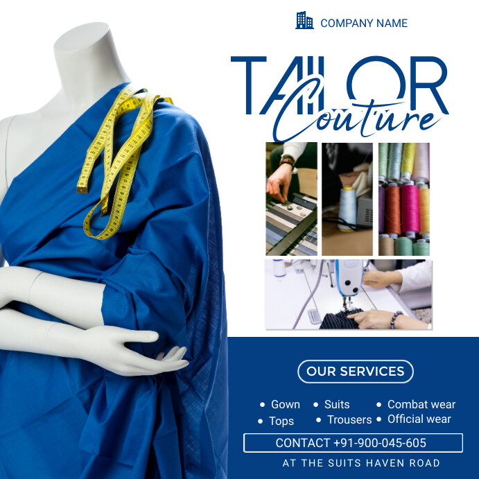 White Tailor Shop Instagram Post Template | PosterMyWall