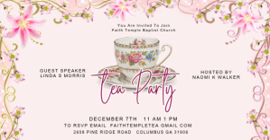Bianco Church Tea Party ปกอีเวนต์บน Facebook Template