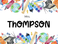 White Teacher Appreciation Flyer template