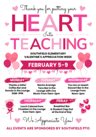 White Teacher Appreciation Week A4 template