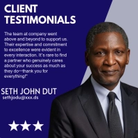 White Testimonials  Square (1:1) template