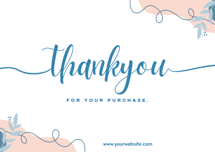 Plantilla de White Thank You Card A4 | PosterMyWall