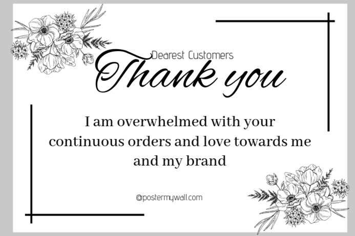 Plantilla de White Thank You Card Flyer Design Template Poster ...
