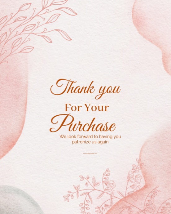 Copy of White Thank You Card Instagram Portrait | PosterMyWall