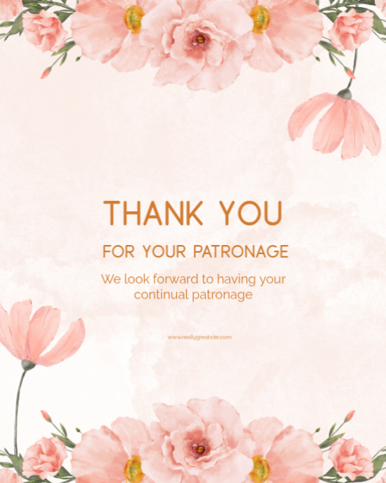 White Thank You Card Instagram Portrait Template | PosterMyWall