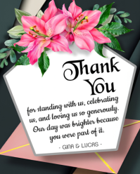 White Thank You Card Instagram PortraitW template