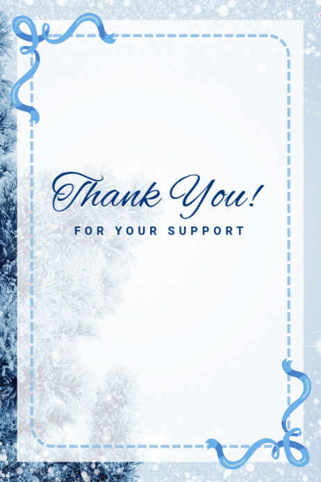 White Thank You Card Poster Template | PosterMyWall