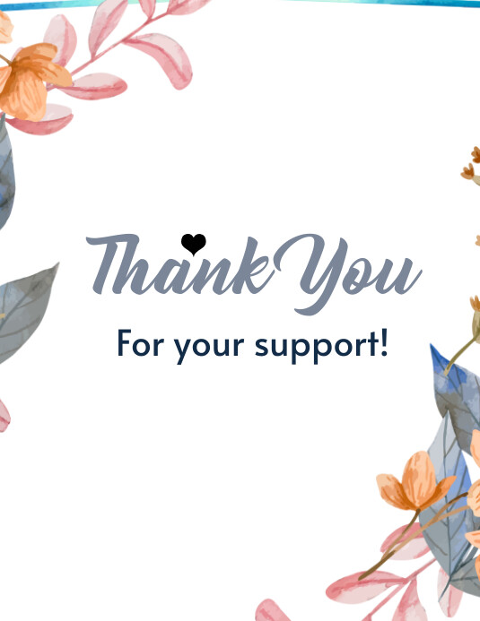 Copy of White Thank You Flyer (us Letter) | PosterMyWall