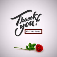 White Thank You Instagram Post template