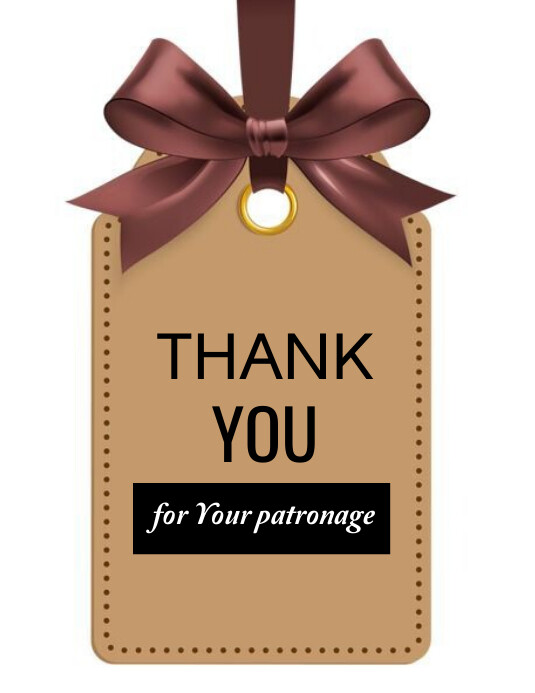 Copy of White Thank You Tag Flyer (us Letter) | PosterMyWall
