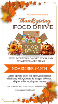 สีขาว Thanksgiving Food Drive Indaba yaku-Instagram Template