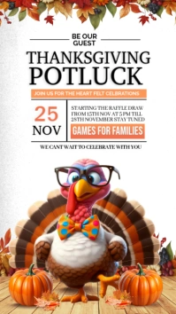 White Thanksgiving Instagram Story template