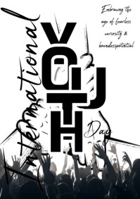 White Tipografi International Youth Day A4 template