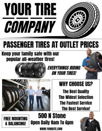 White  Tire Sale Ad Flyer Flyer (us Letter) template