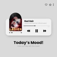 White Today's Mood Album Cover template