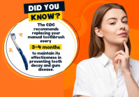 White Toothbrush Replacement Reminder Postcard Video Carte postale template
