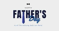White Traditional Happy Father's Day Card template