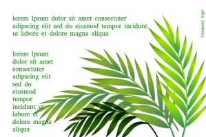 White Tropical Label Label Etiket template