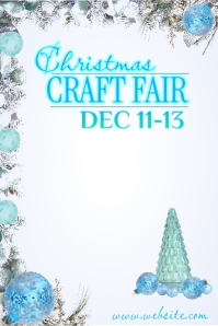Weiß Christmas Craft Fair Poster Template