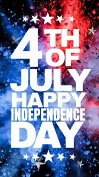 White Typographic 4th Of July Instagram Story template