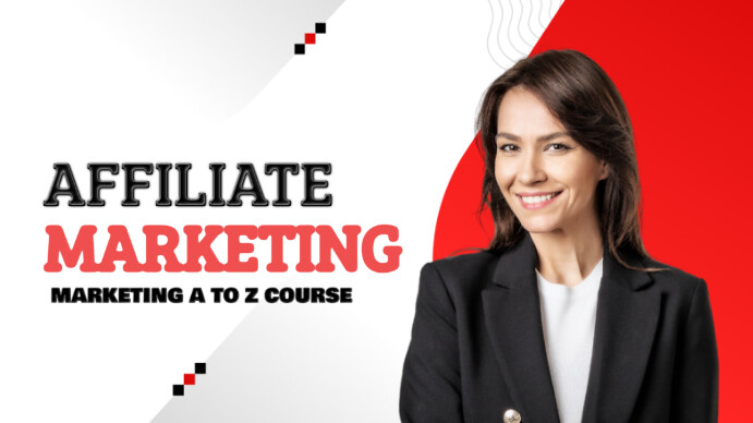 White Typographic Affiliate Marketing Mastery  Youtube Thumbnail template