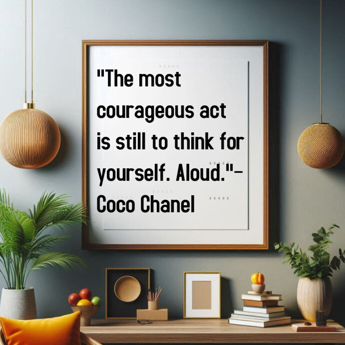 Copy of White Typographic Authenticity And Individuality Quote ...